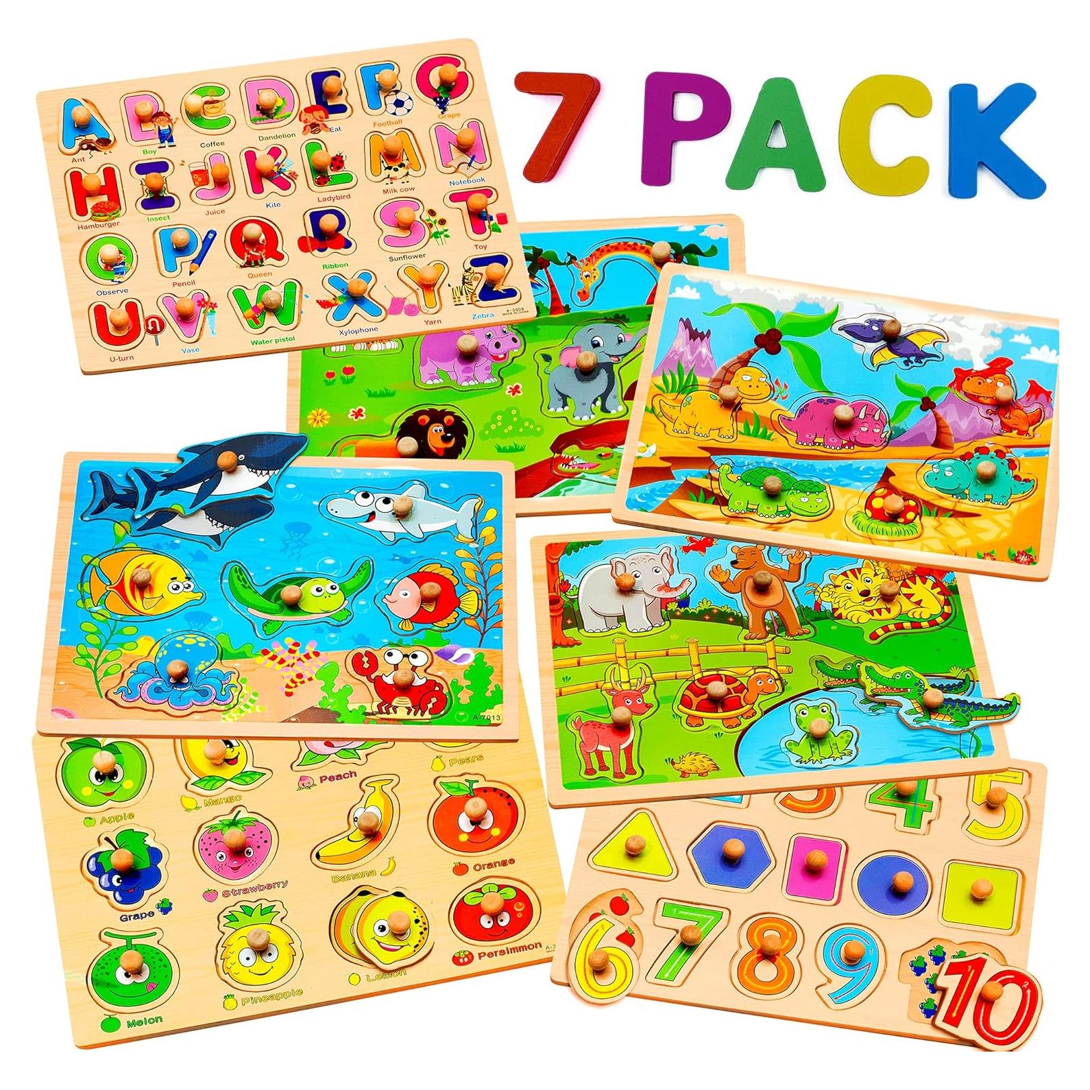 Rompecabezas de Madera Toyzstreet 7 Piezas Educativos 2-5 Años