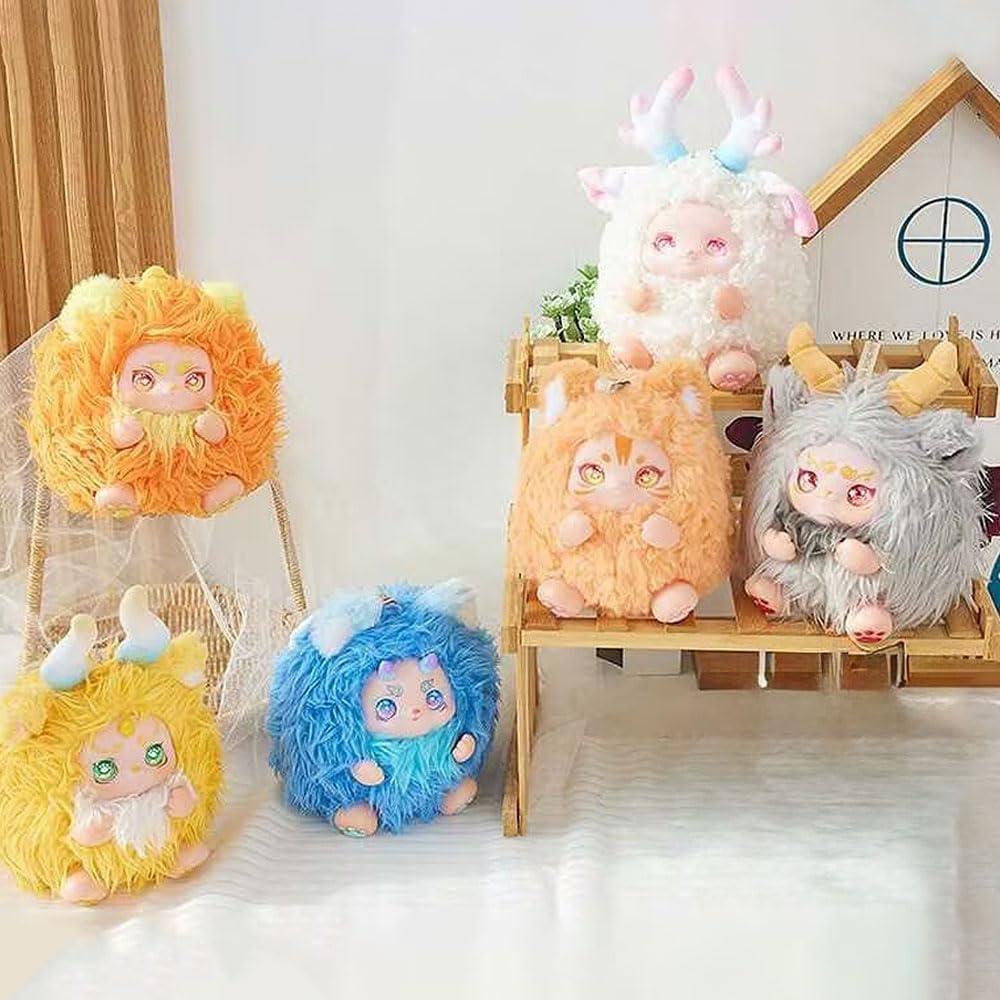 Bolso de Peluche Azul Globebill 13x13x10cm Doble Función