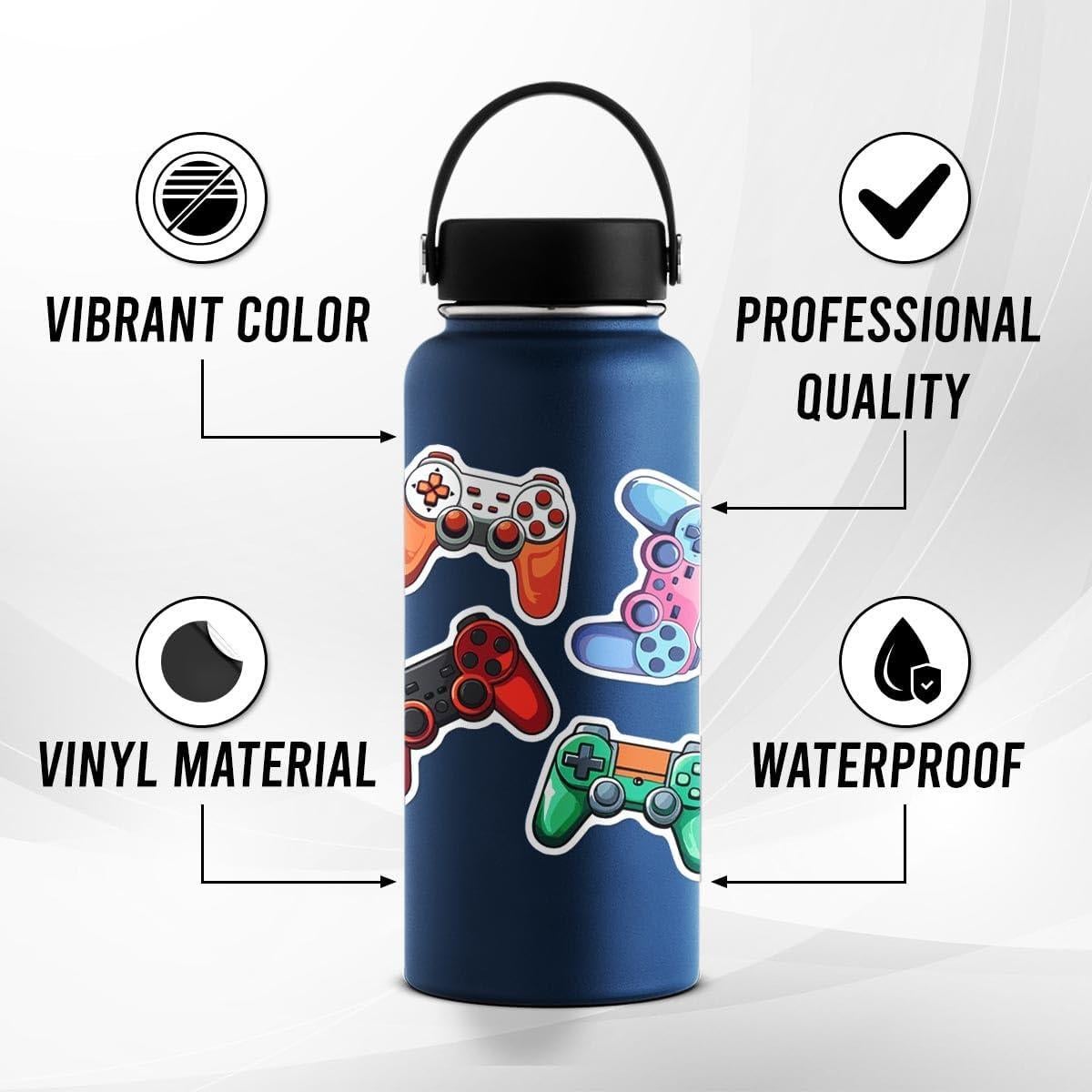 Pack 50 Stickers Retro ZULUVINYL Impermeables para Botellas