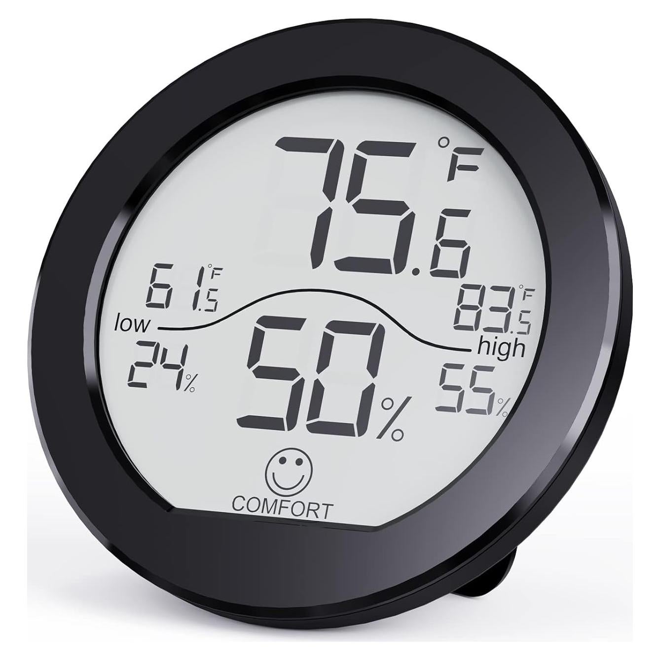 Higrómetro Termómetro SECRUI TH1 Negro - Interior, LCD, Precisión Alta