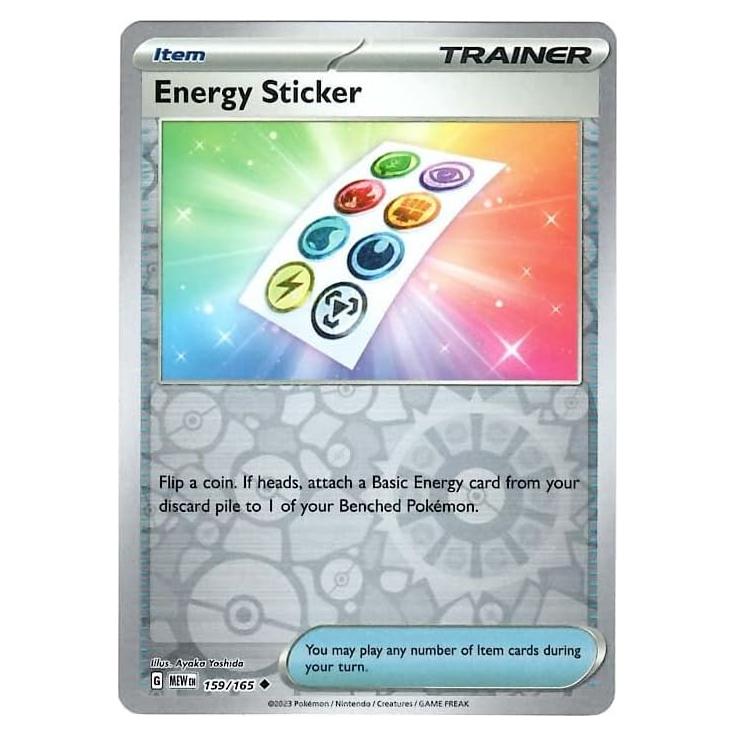 Pokemon - Energy Sticker 159/165 - Pokemon 151 - Reverse Foil - Single Card