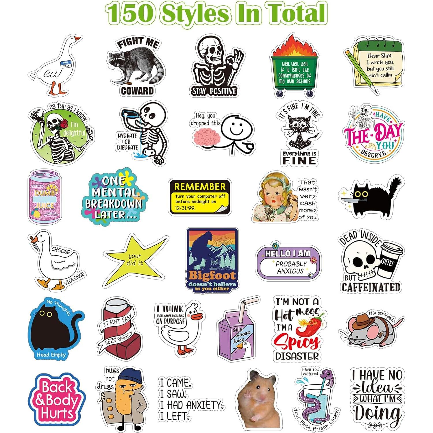 400 Pegatinas Divertidas Chivertion Impermeables para Adultos