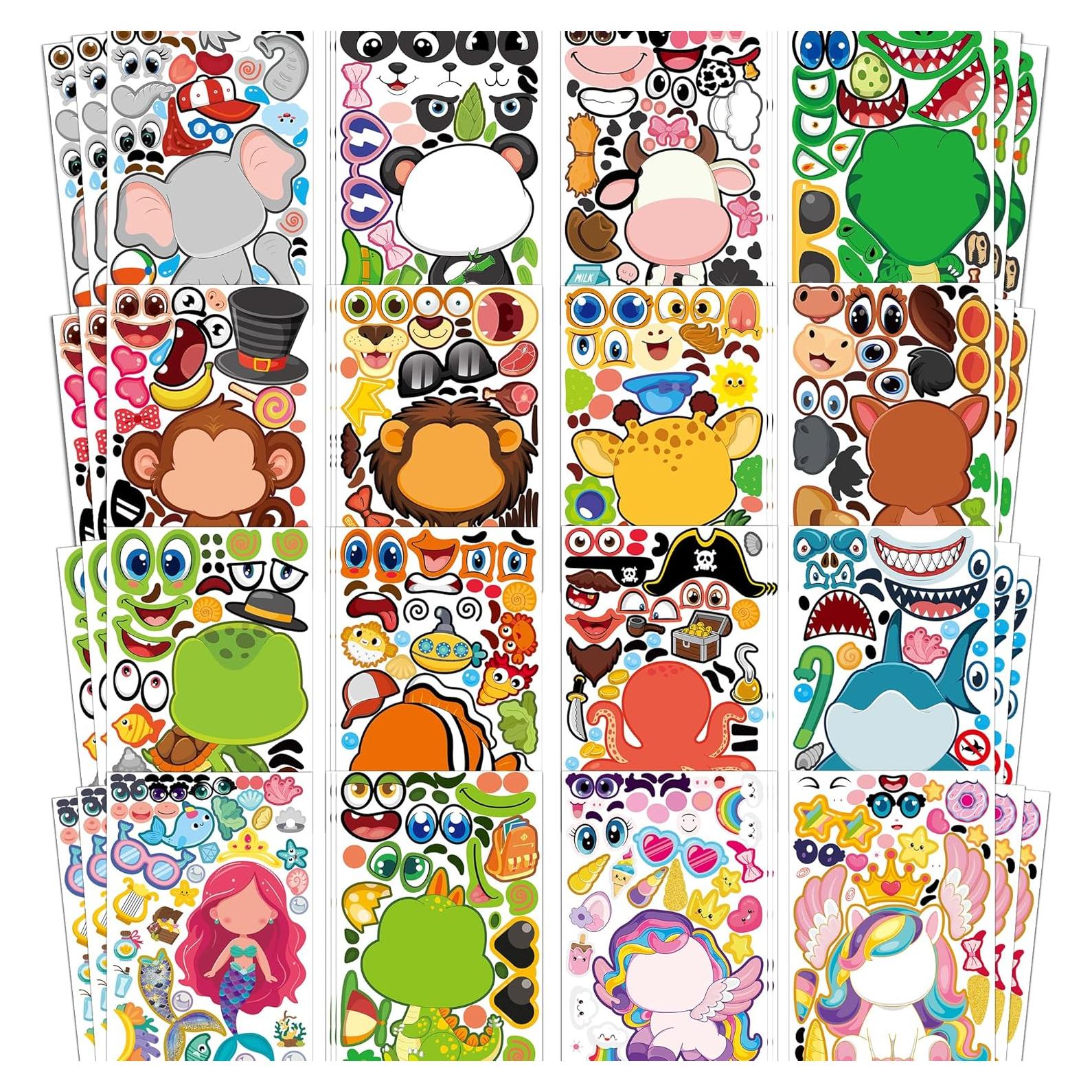 Pegatinas para Niños MISS FANTASY - 48 Hojas de Animales