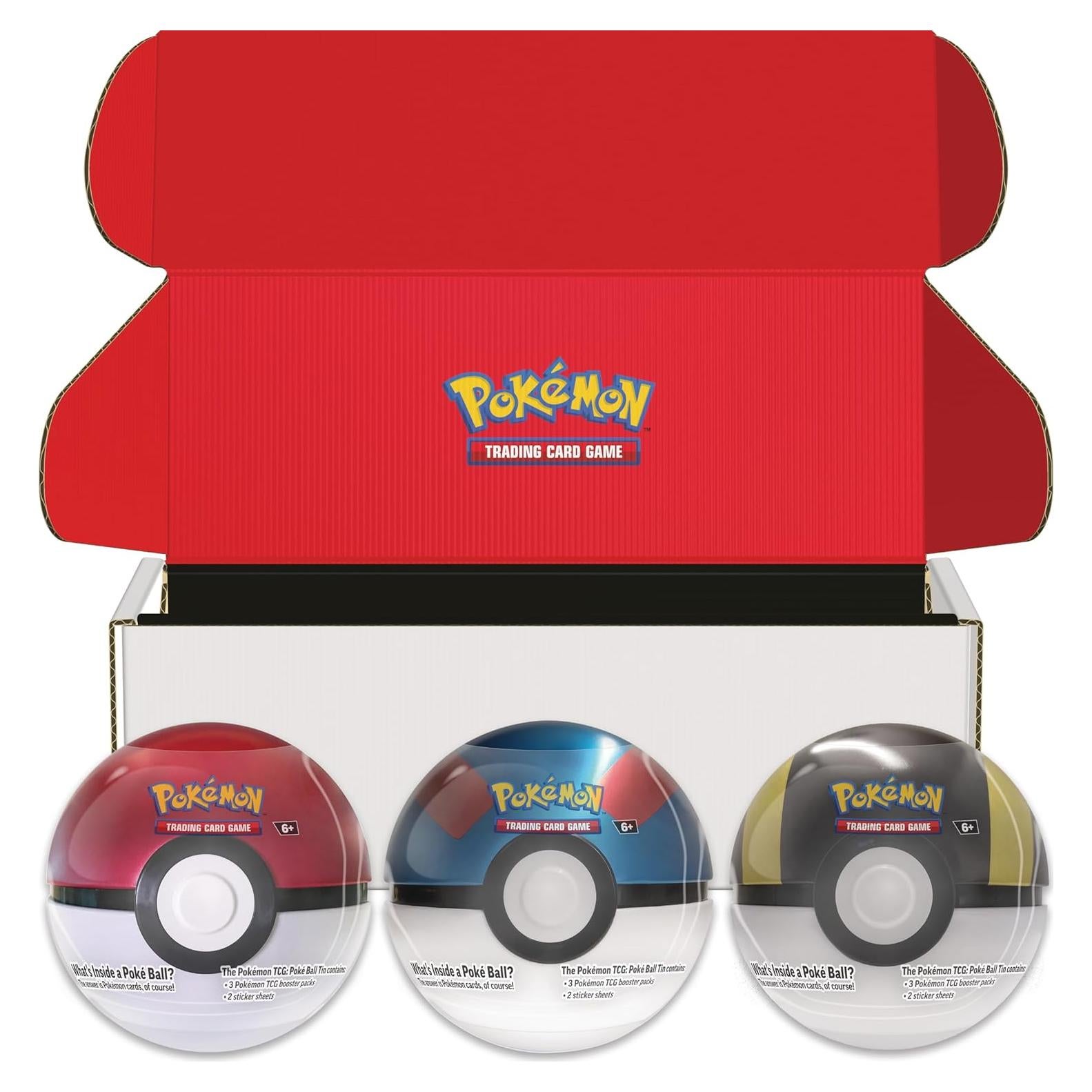 Paquete de Latas de Poké Ball 2024 - Pokémon TCG (3 Latas, 9 Paquetes)