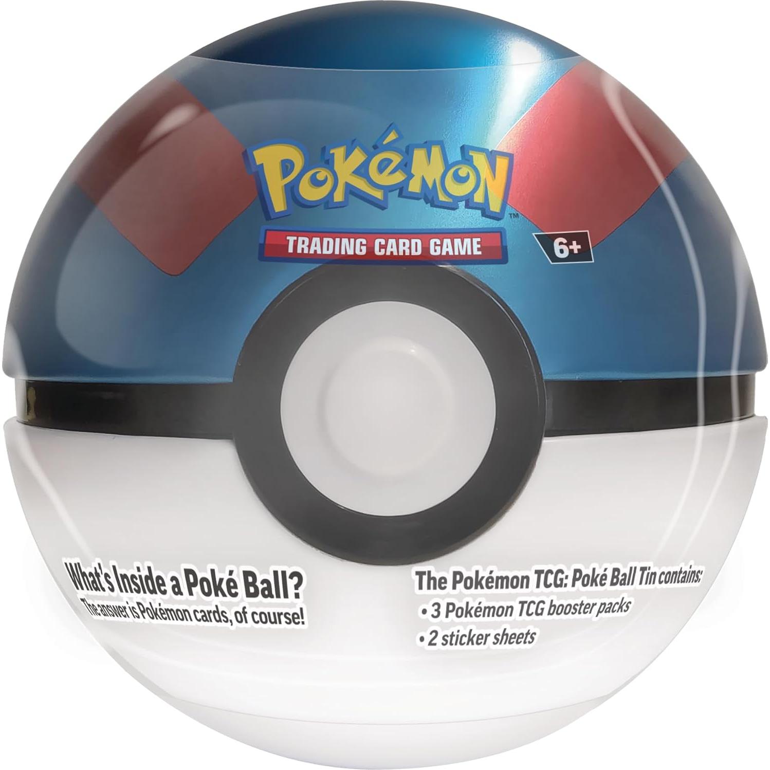 Paquete de Latas de Poké Ball 2024 - Pokémon TCG (3 Latas, 9 Paquetes)
