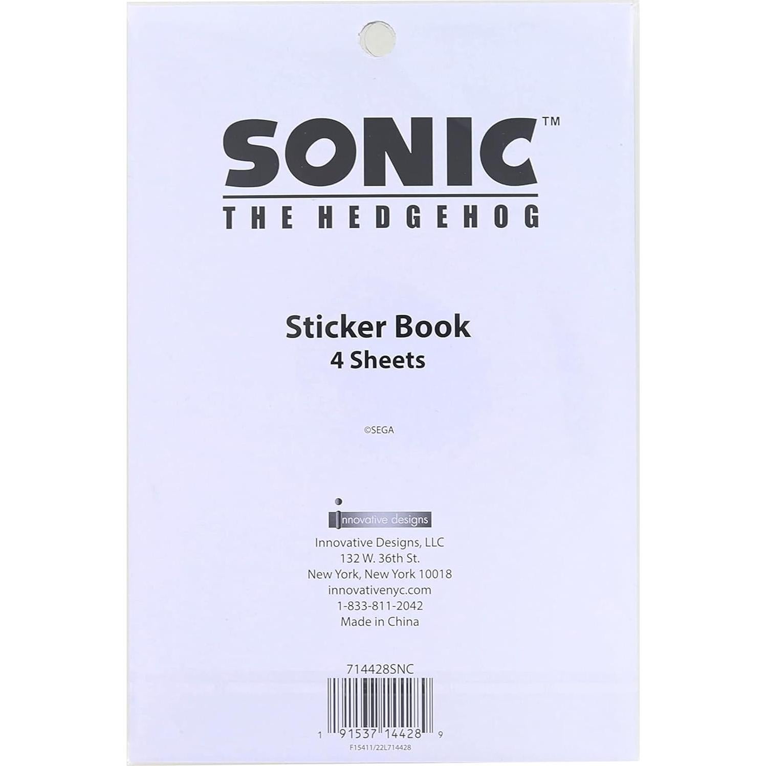 Libro de Pegatinas Sonic The Hedgehog - 4 Hojas, 300+ Pegatinas
