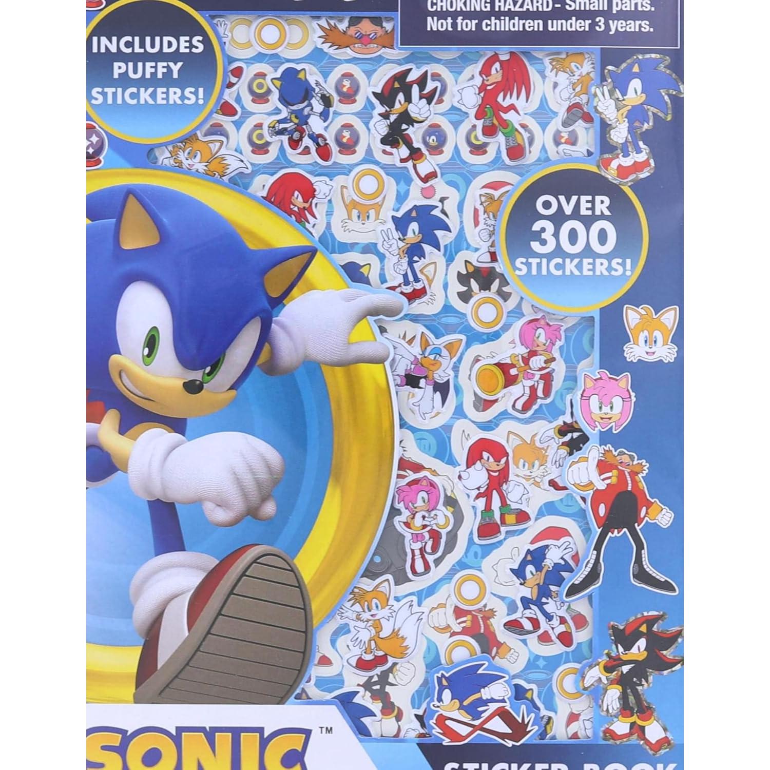 Libro de Pegatinas Sonic The Hedgehog - 4 Hojas, 300+ Pegatinas