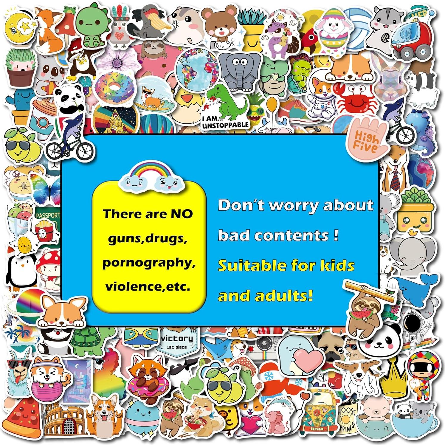 Pegatinas Impermeables para Botellas de Agua Sawnfay - 200PCS