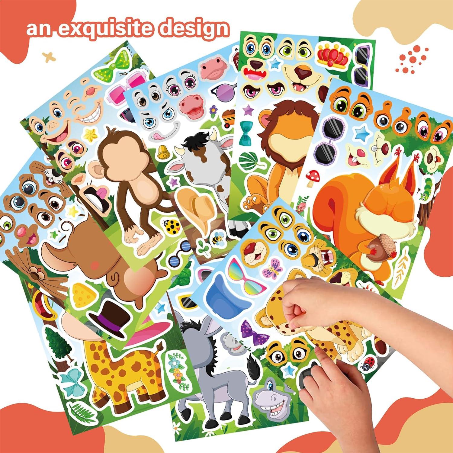 24 Hojas Stickers Animales Selva T-Antrix para Niños