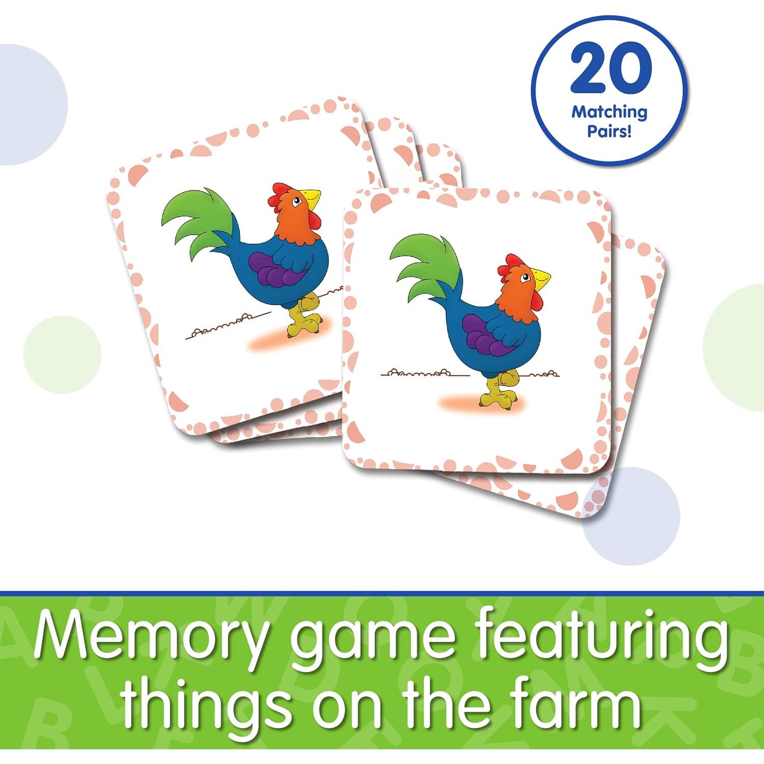Juego de Memoria Granja El Viaje de Aprendizaje 20 Tarjetas