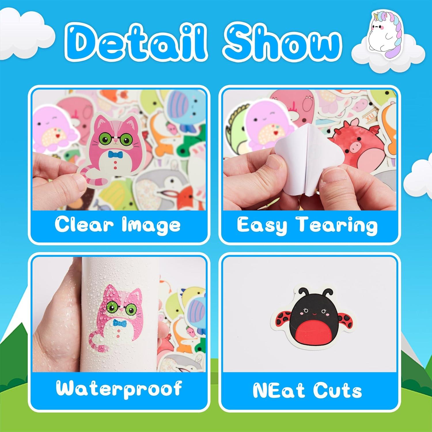 50 Stickers de Animales Lindos Robmoda - Vinilo Impermeable