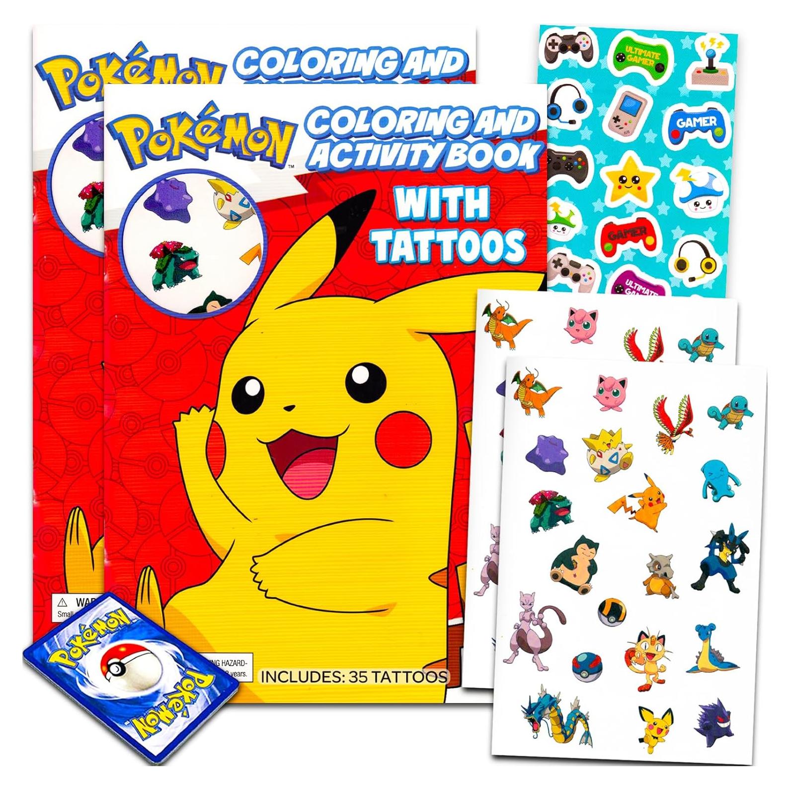 Conjunto de Tatuajes Temporales Pokemon Crenstone - 70 Piezas