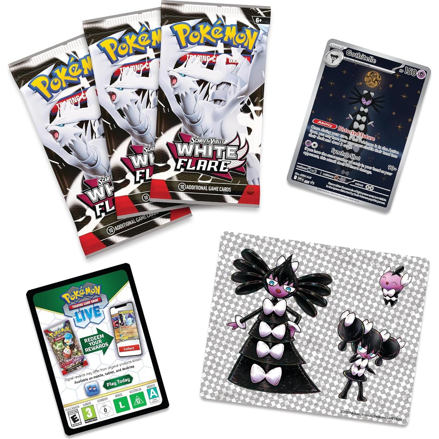 Blister Pokémon TCG Escarlata y Púrpura Gothitelle 3 Paquetes