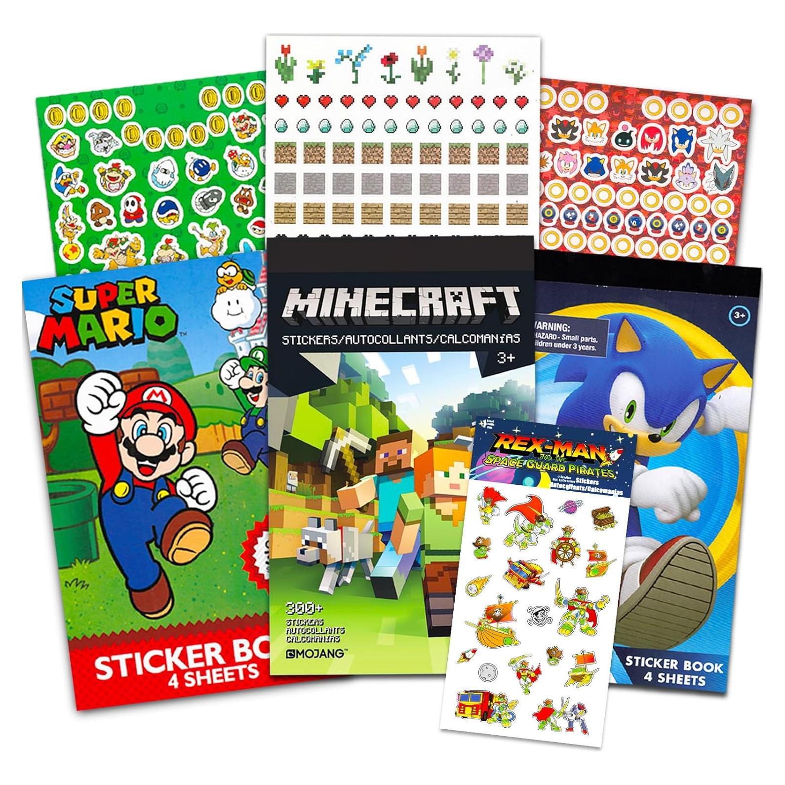 Pegatinas de Videojuegos Nintendo - Mario, Sonic, Minecraft - 700 Pzas