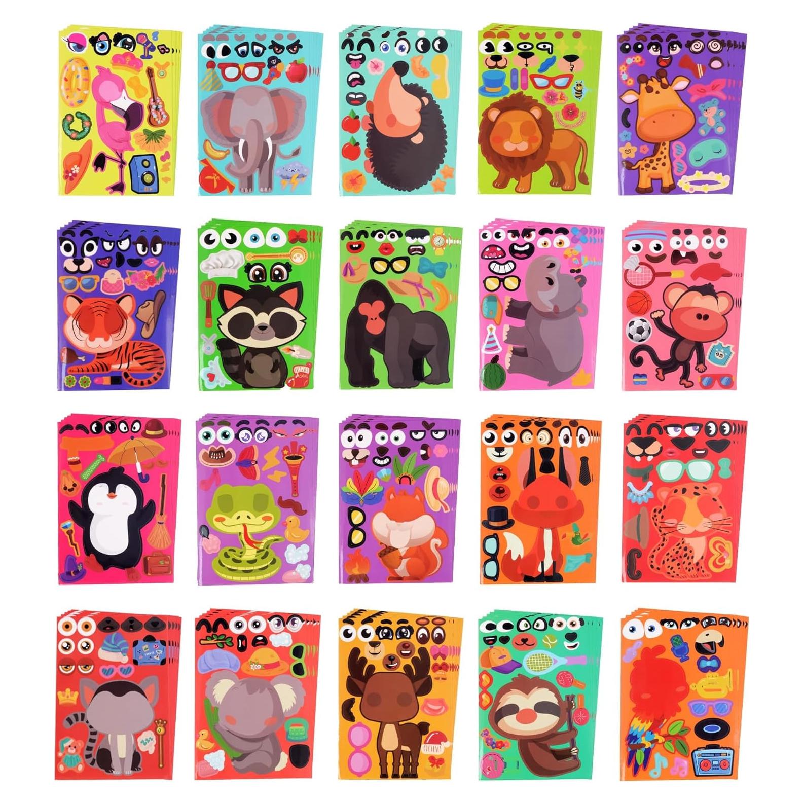 Stickers de Animales Sinceroduct - 100 Hojas DIY para Niños