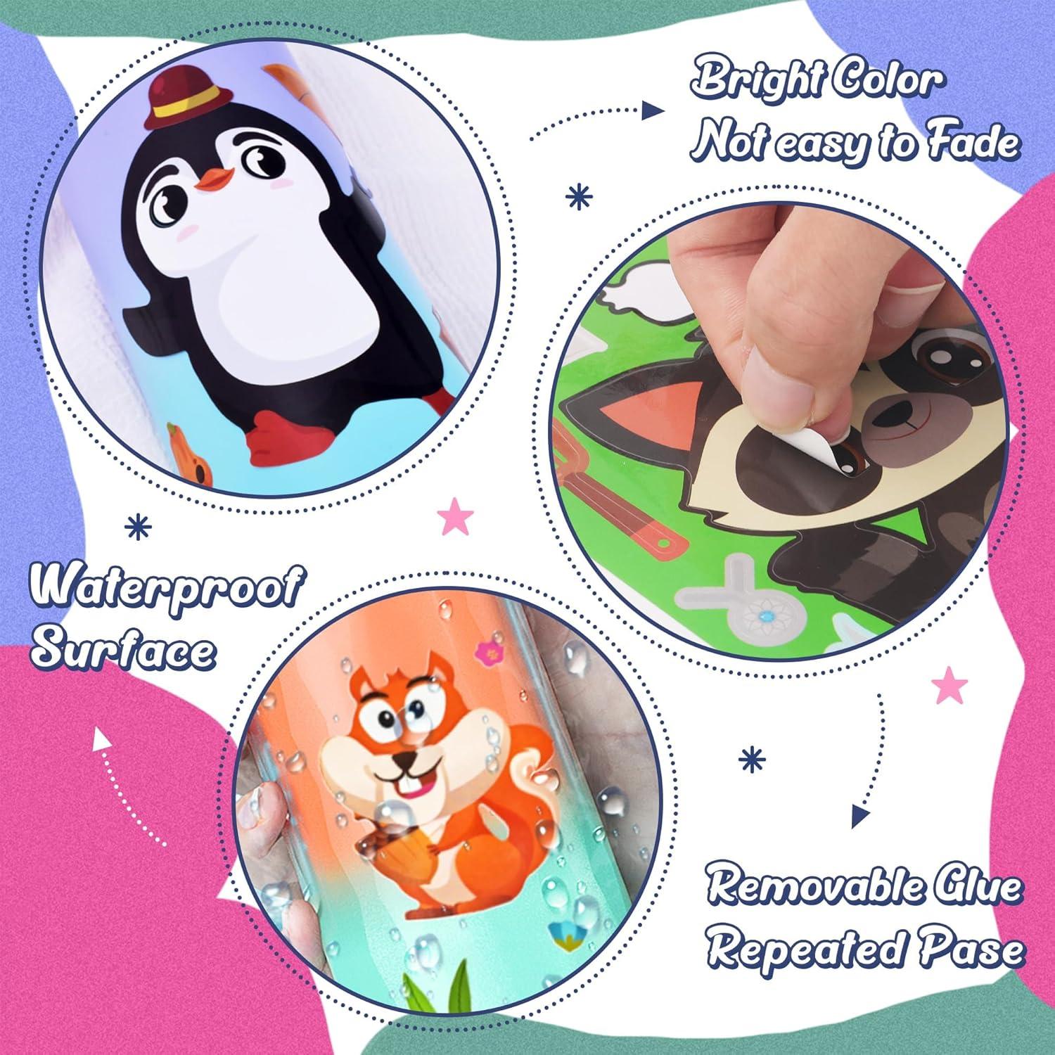 Stickers de Animales Sinceroduct - 100 Hojas DIY para Niños