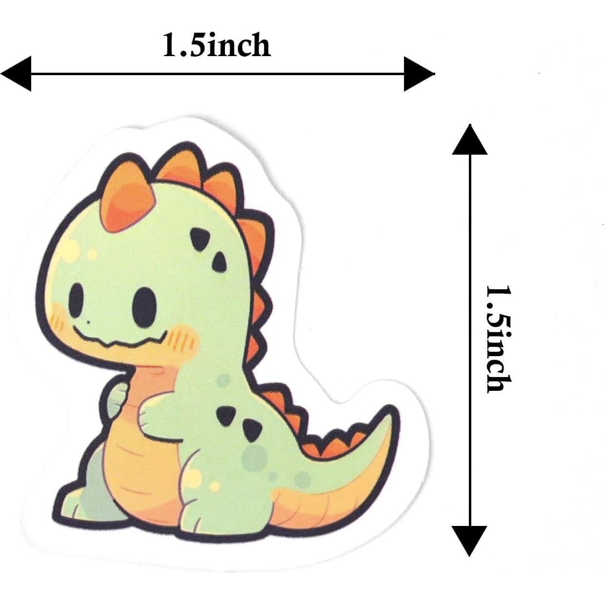 Aowplc 100 Pcs Cute Dinosaur Stickers Pack | Vinyl Stickers for Kids & Toddlers | Dinosaur Party Favors Crafts and Rewards