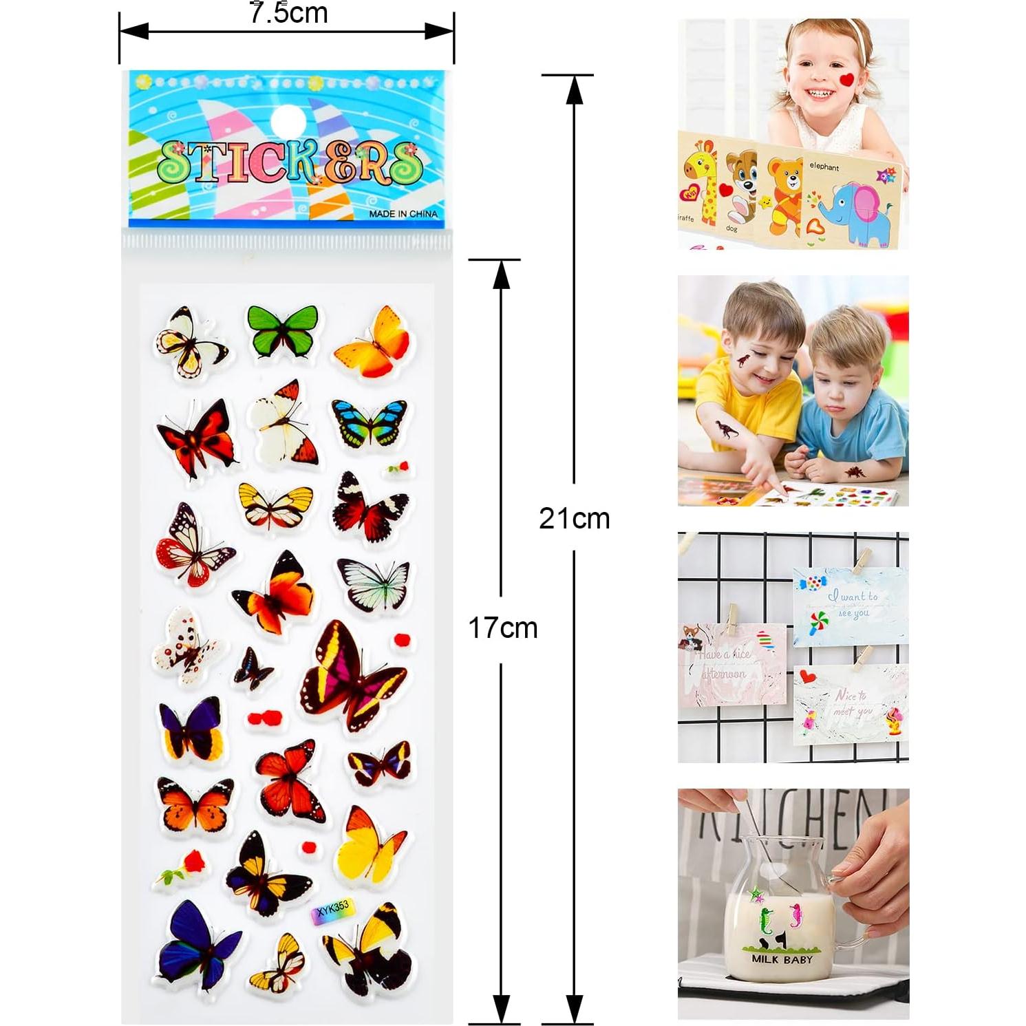 Pegatinas 3D Habett para Niños - 36 Hojas, 920 Piezas Variadas