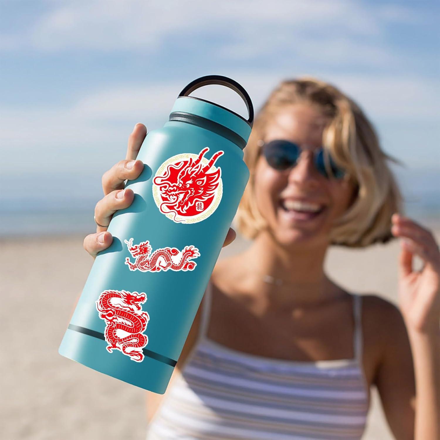 Pegatinas de Vinilo Impermeables Sanyeyufeng 50PCS Dragón Chino