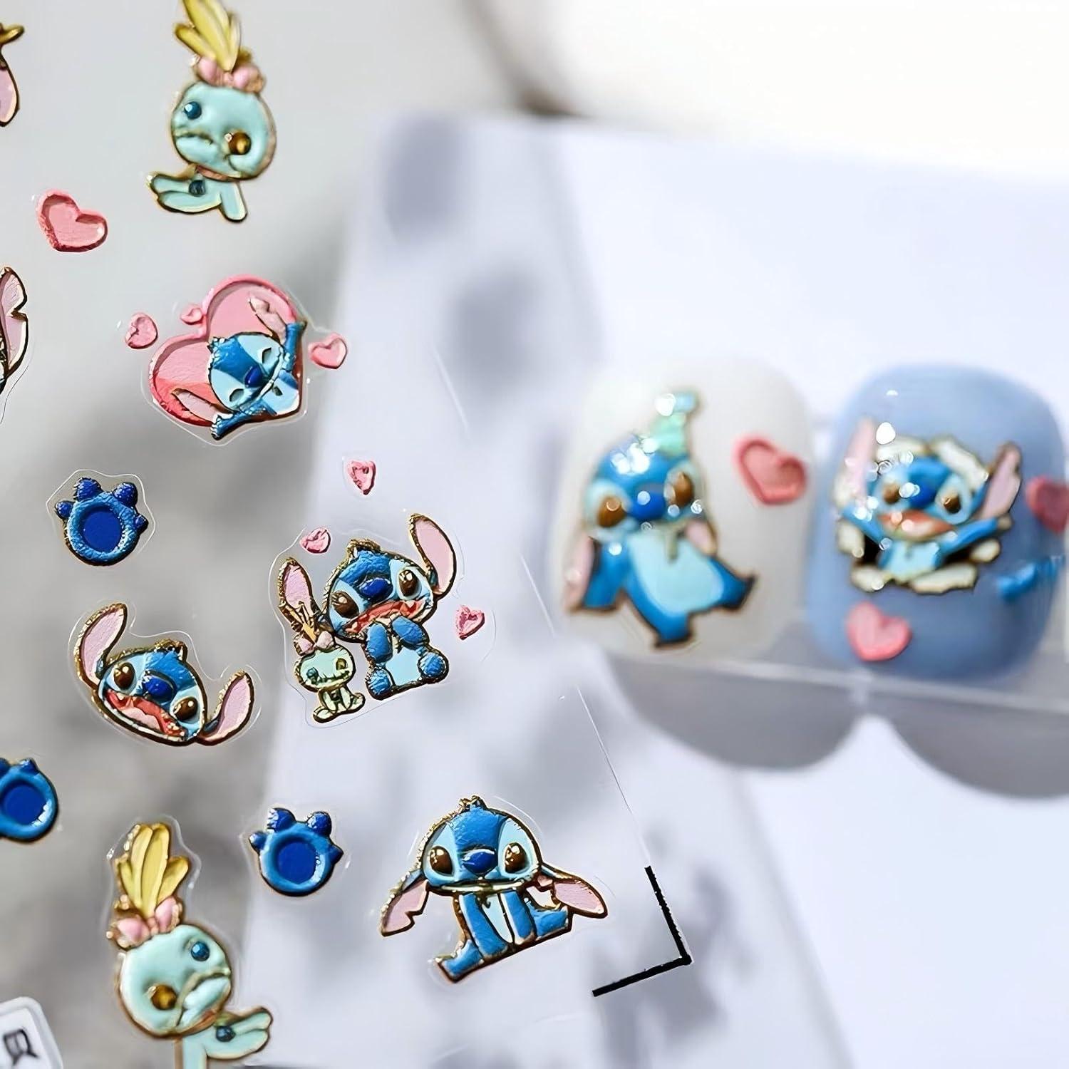 Stickes de Uñas Dedyel Kawaii 3 Hojas Autoadhesivas