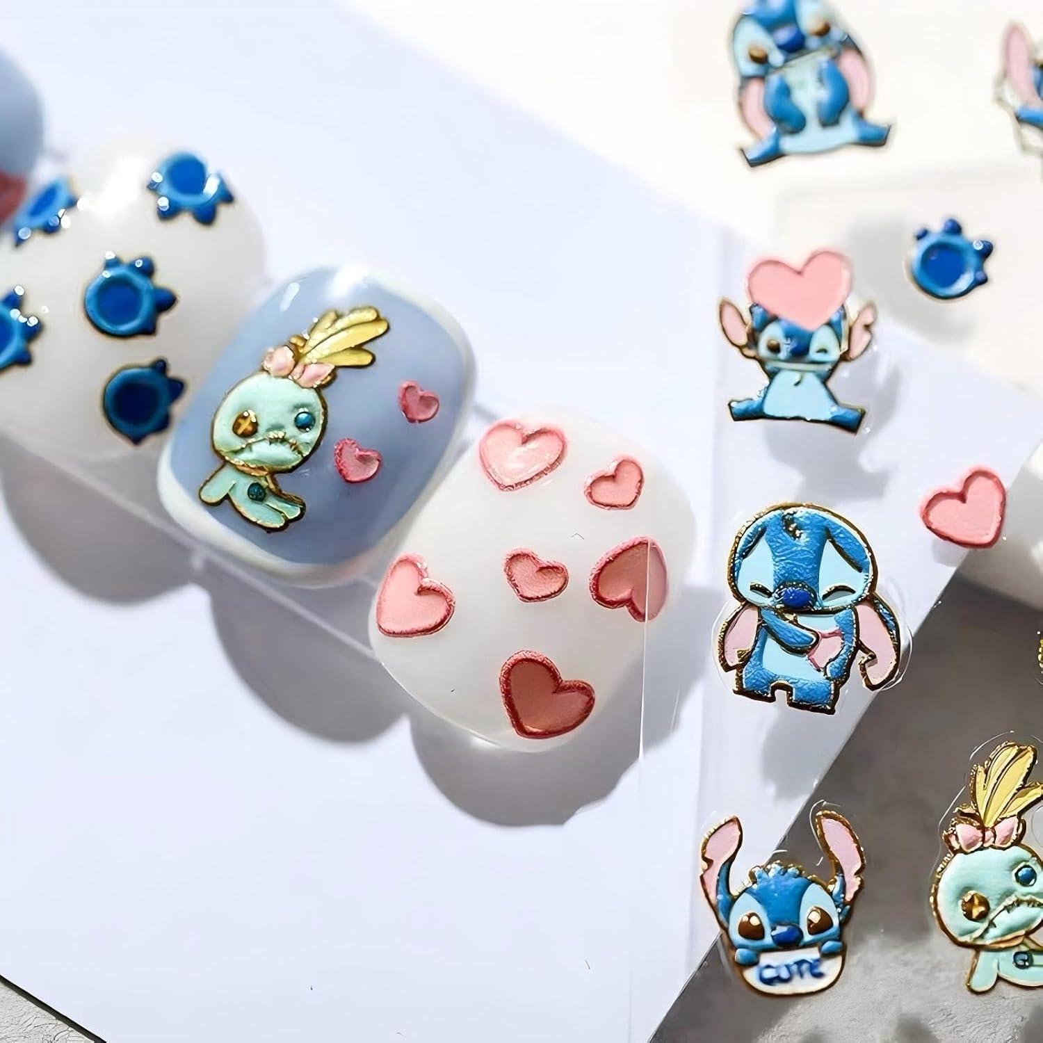 Stickes de Uñas Dedyel Kawaii 3 Hojas Autoadhesivas