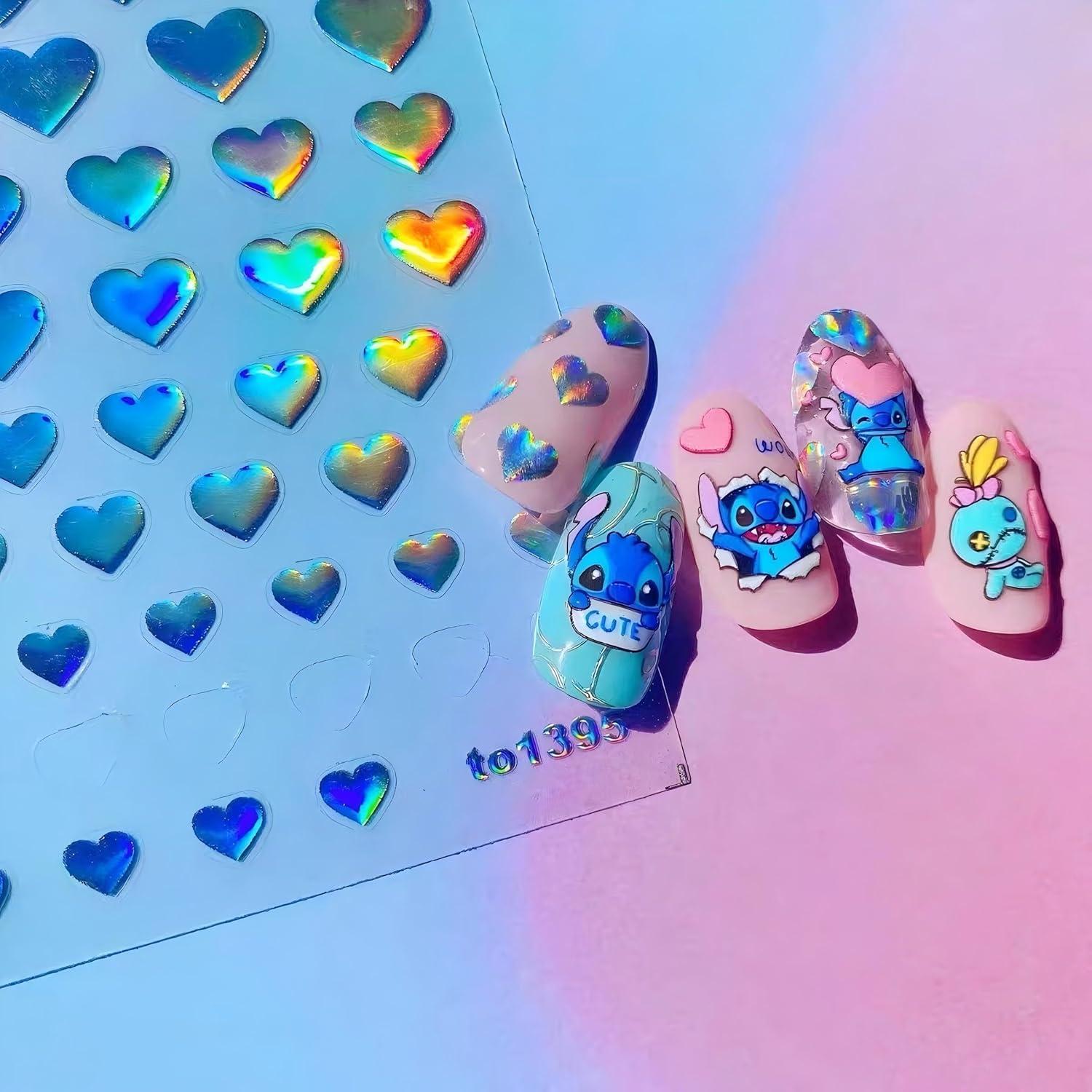 Stickes de Uñas Dedyel Kawaii 3 Hojas Autoadhesivas