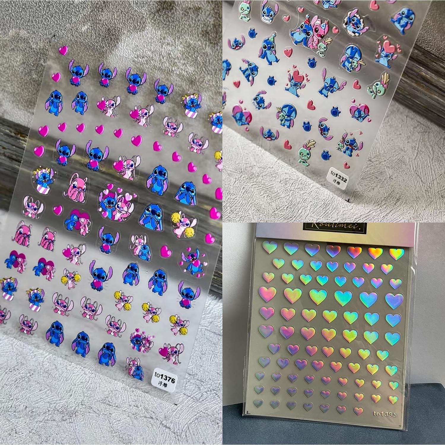 Stickes de Uñas Dedyel Kawaii 3 Hojas Autoadhesivas