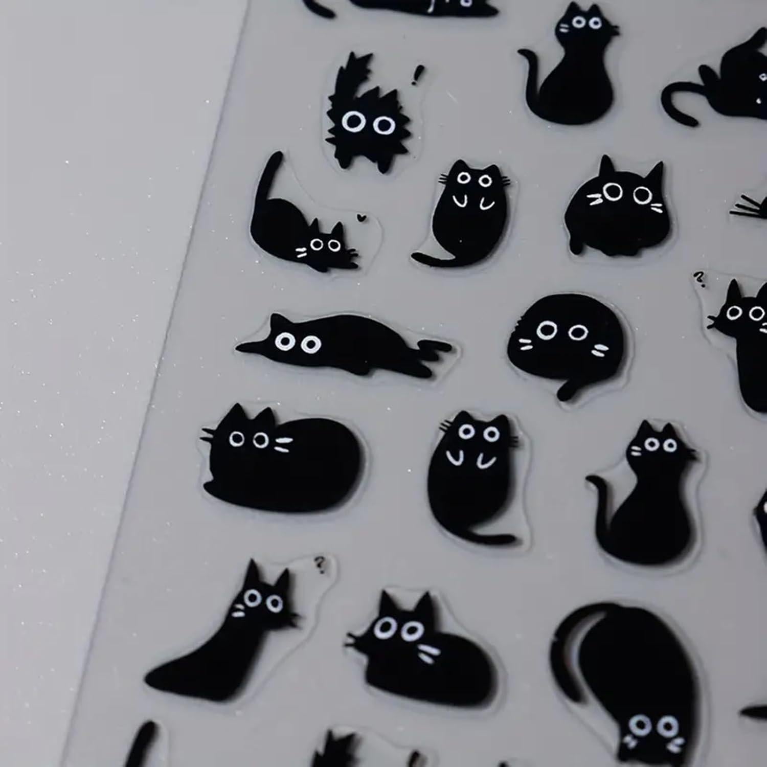 Calcomanías de Uñas 3D ZJHGDR Halloween 6 Hojas Animales