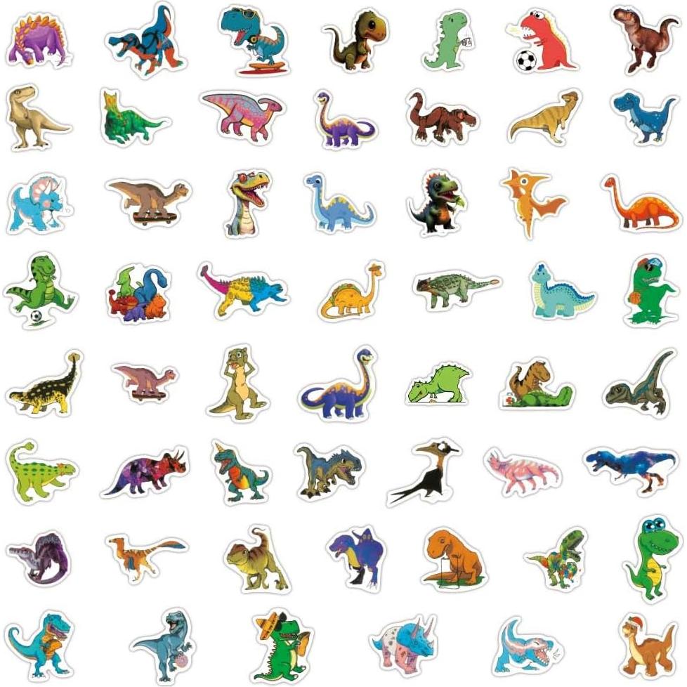 162 Pegatinas de Dinosaurios FNGEEN - Vinilo Impermeable para Niños