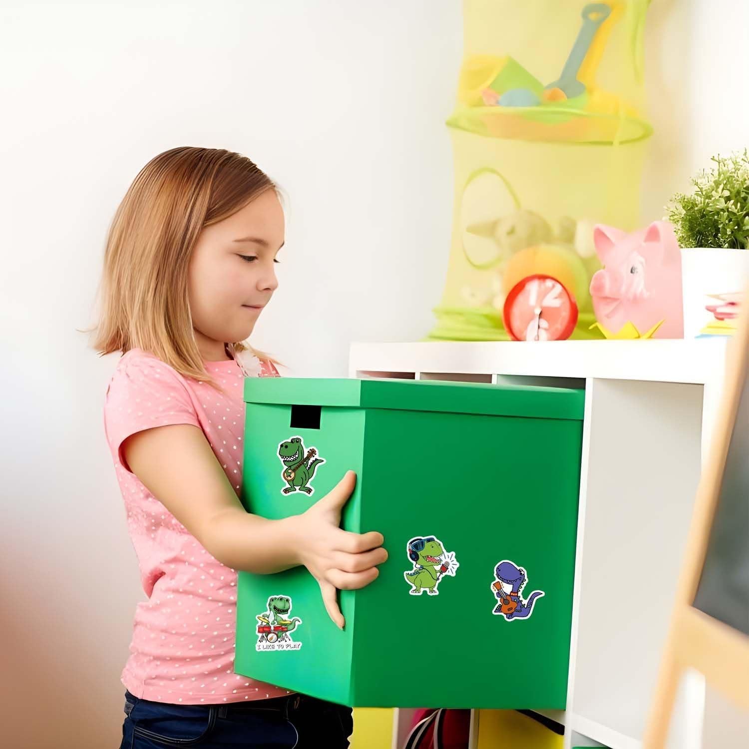 162 Pegatinas de Dinosaurios FNGEEN - Vinilo Impermeable para Niños