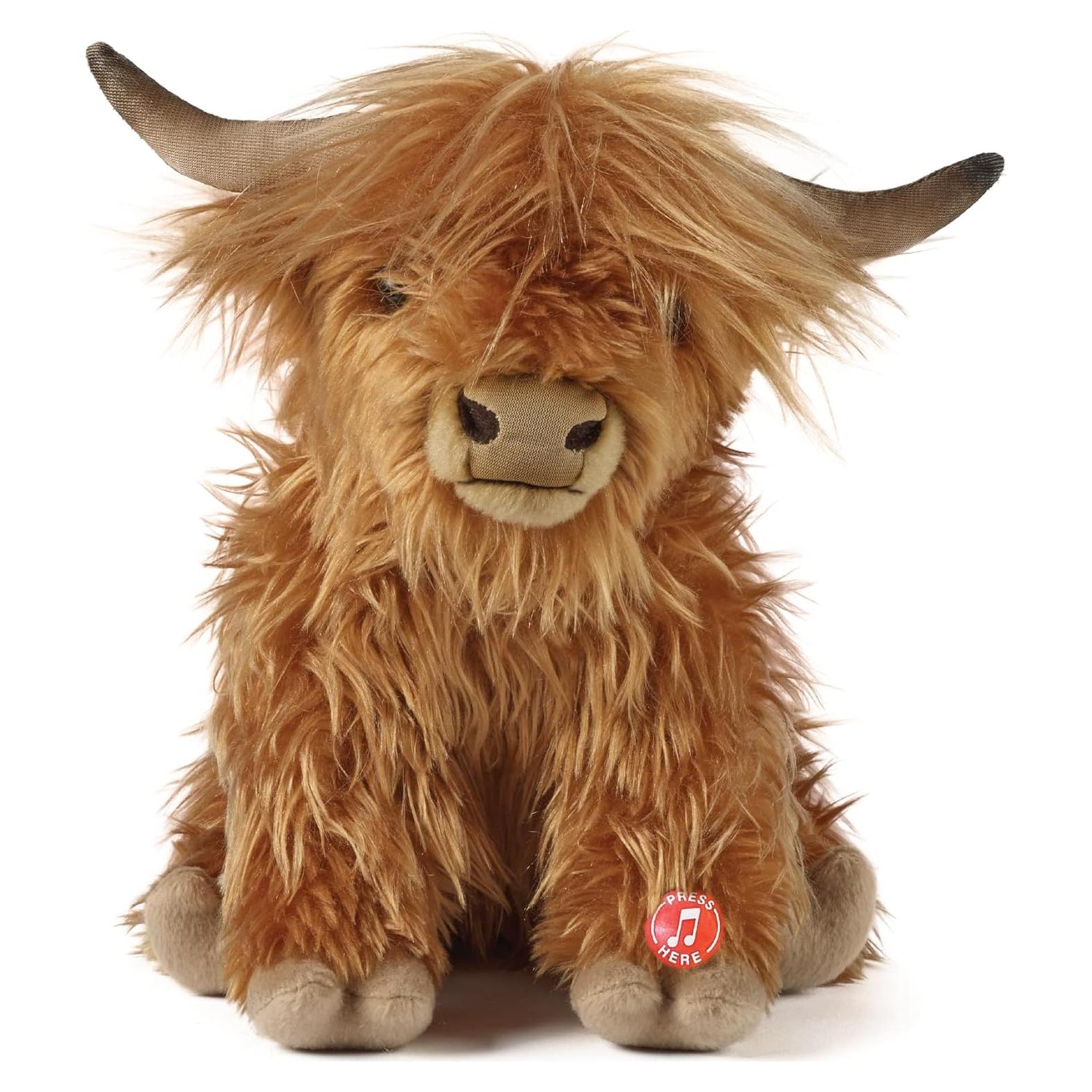 Vaca de las Tierras Altas Living Nature Marrón 22 cm con Sonido