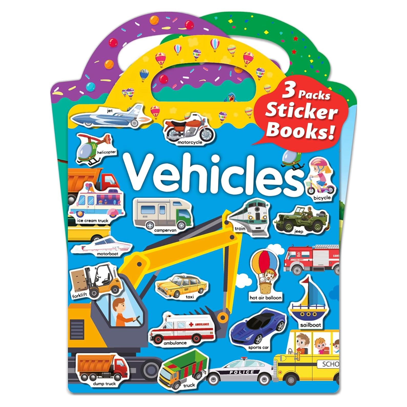 Libro de Pegatinas Reutilizables Walenced para Niños 1-4 Años