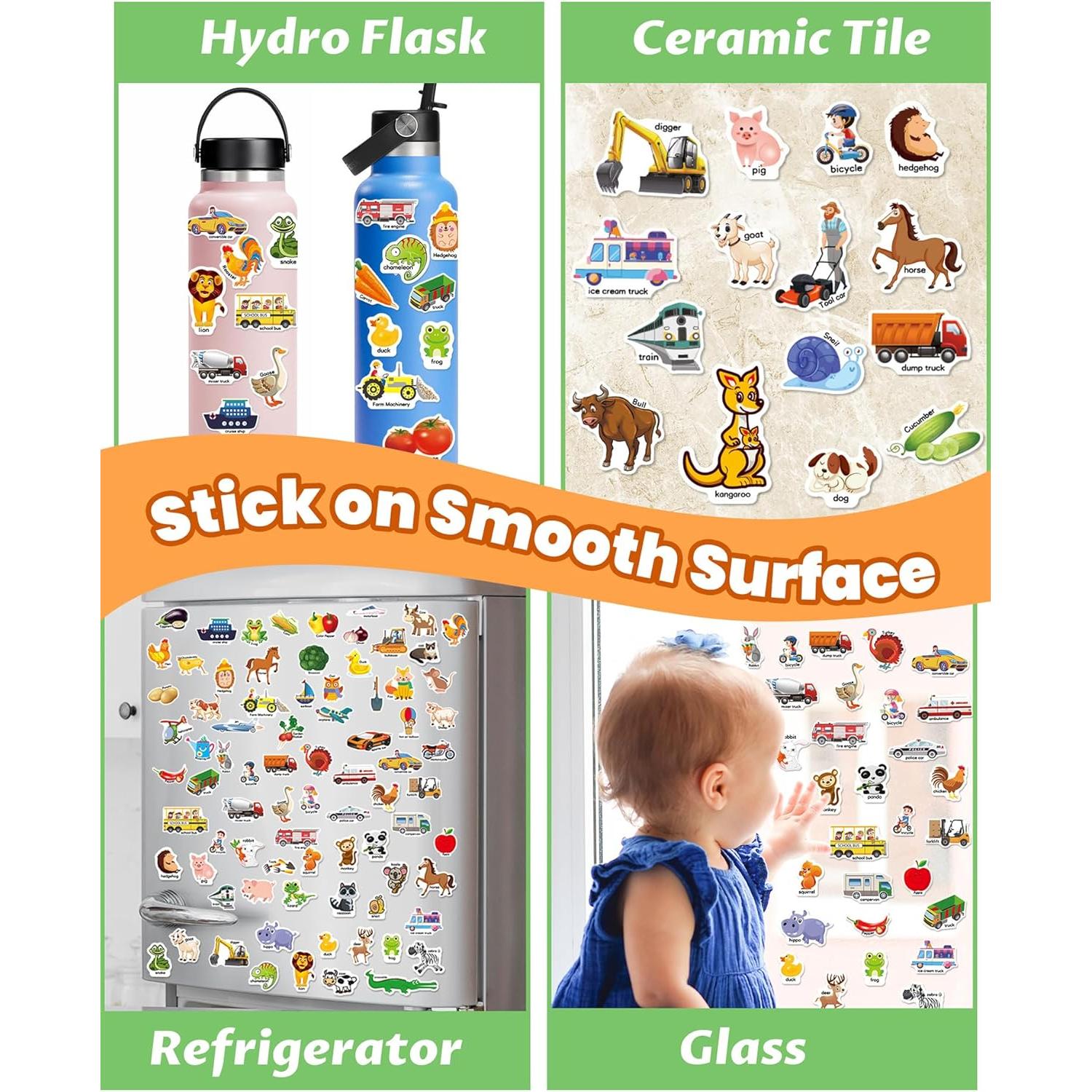 Libro de Pegatinas Reutilizables Walenced para Niños 1-4 Años