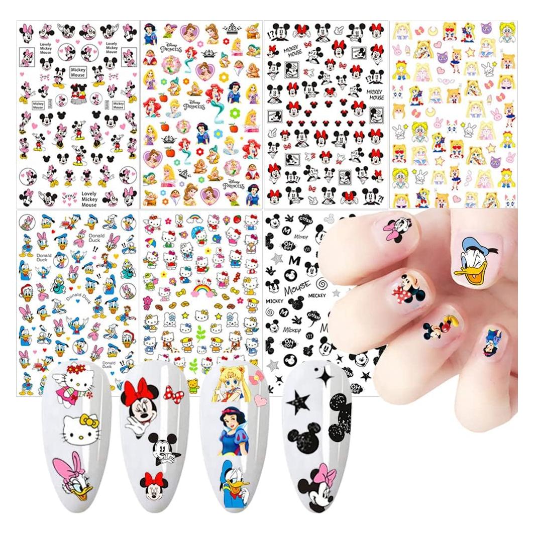 Calcomanías de Uñas 3D Temote - 7 Hojas Autoadhesivas