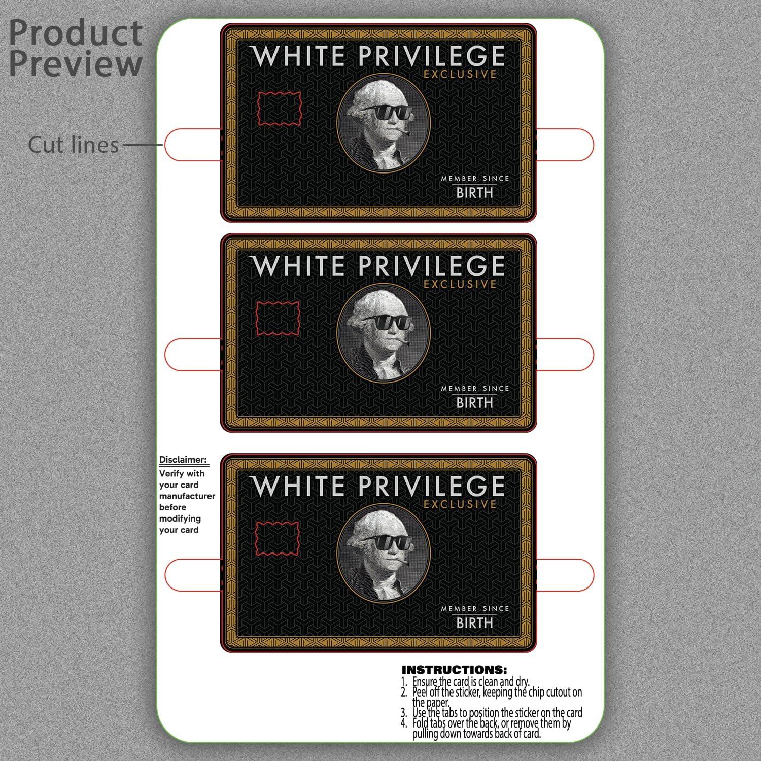 Cubiertas de Tarjeta de Crédito KCD Blanco-Privilegio 3-Pack