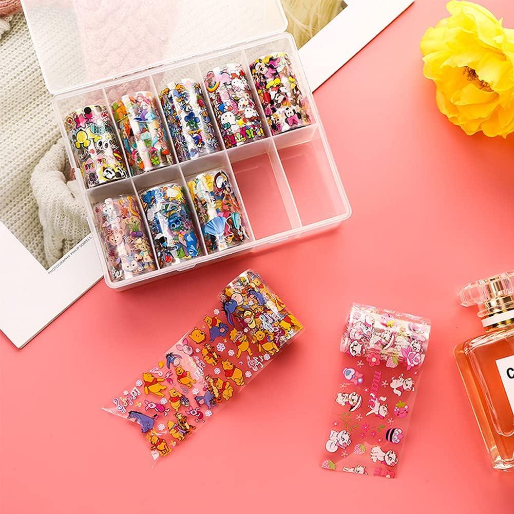 10 Rollos Stickers de Foil Holográfico Temote para Uñas