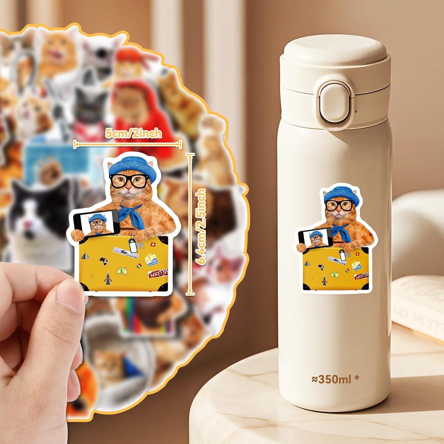 200 Stickers de Gato VERSAF - Calcomanías Impermeables Coloridas