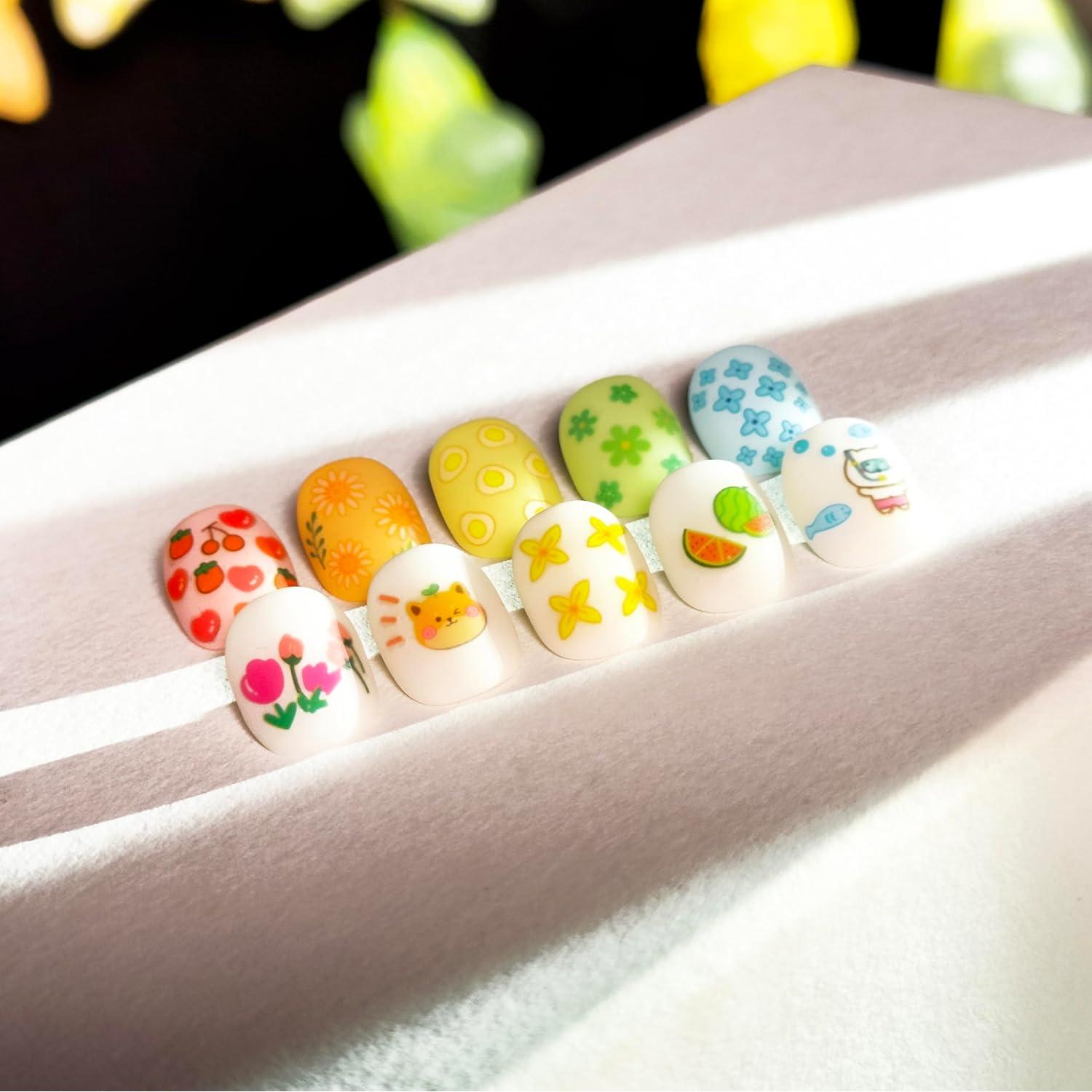 Calcomanías de Uñas Okiyomi 15 Hojas Brillan en la Oscuridad