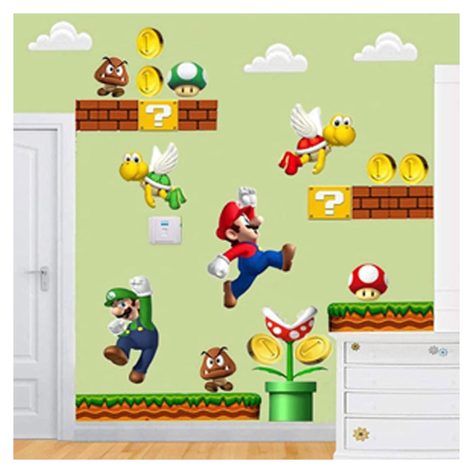 Calcomanías de Pared Super Mario Brothers SchwartzCount 90x30 cm