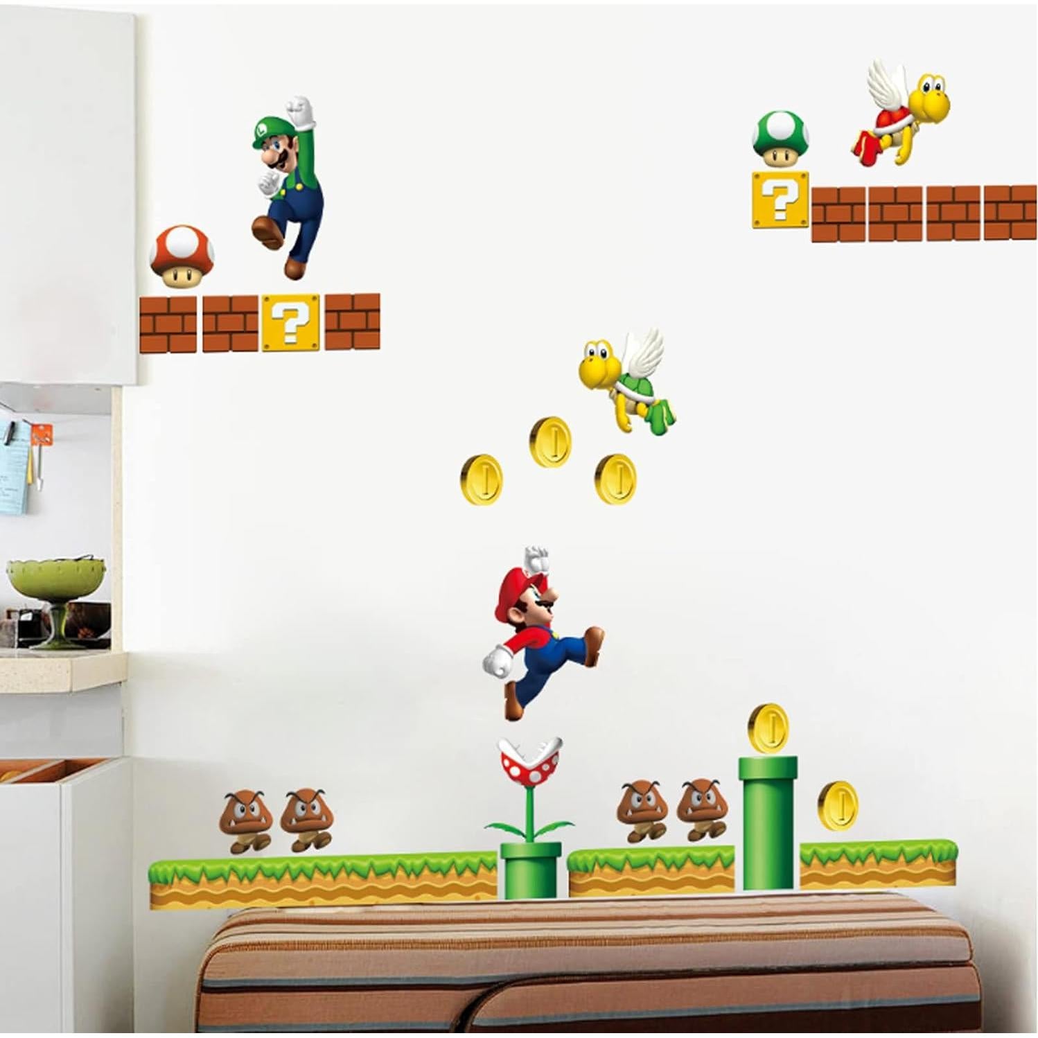 Calcomanías de Pared Super Mario Brothers SchwartzCount 90x30 cm