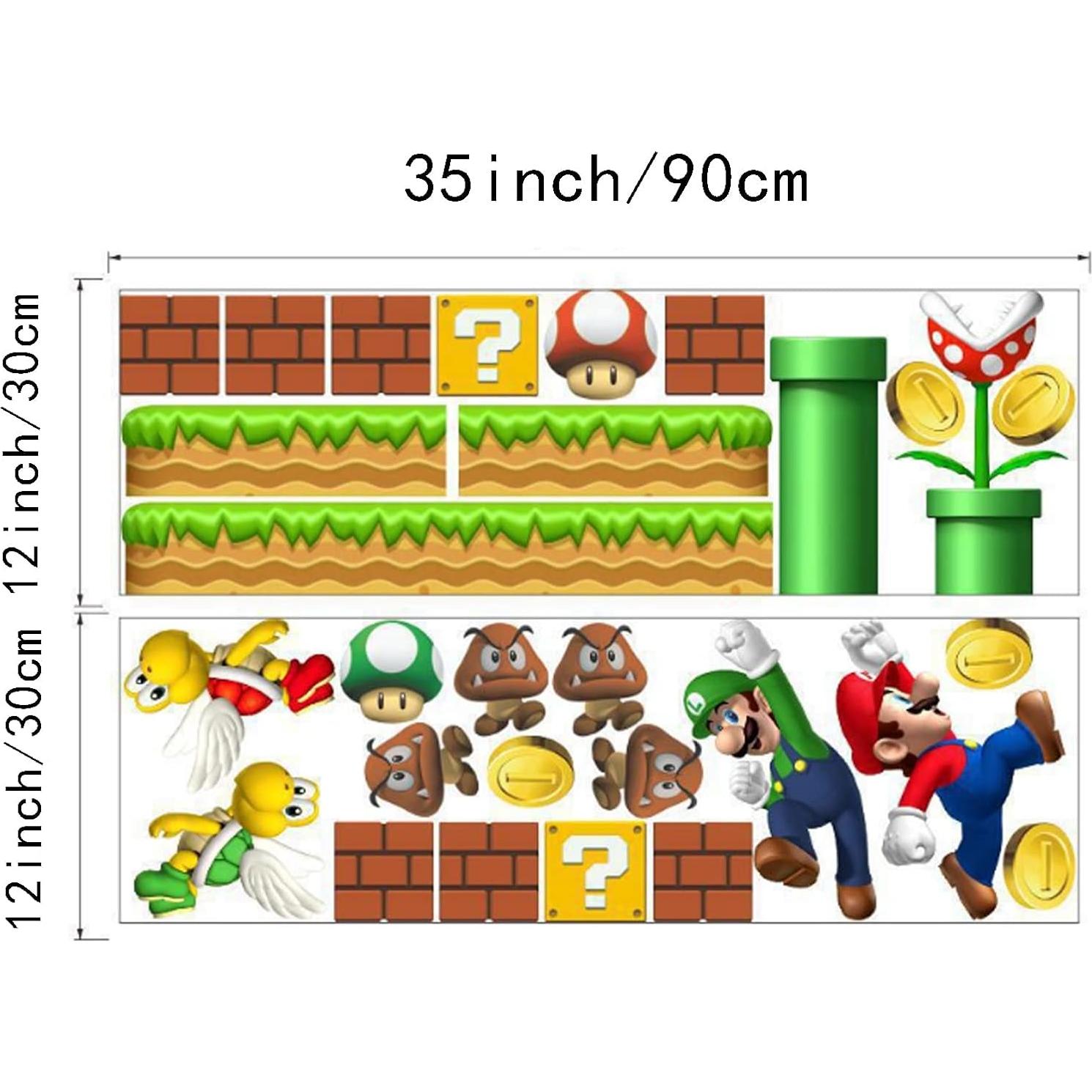 Calcomanías de Pared Super Mario Brothers SchwartzCount 90x30 cm