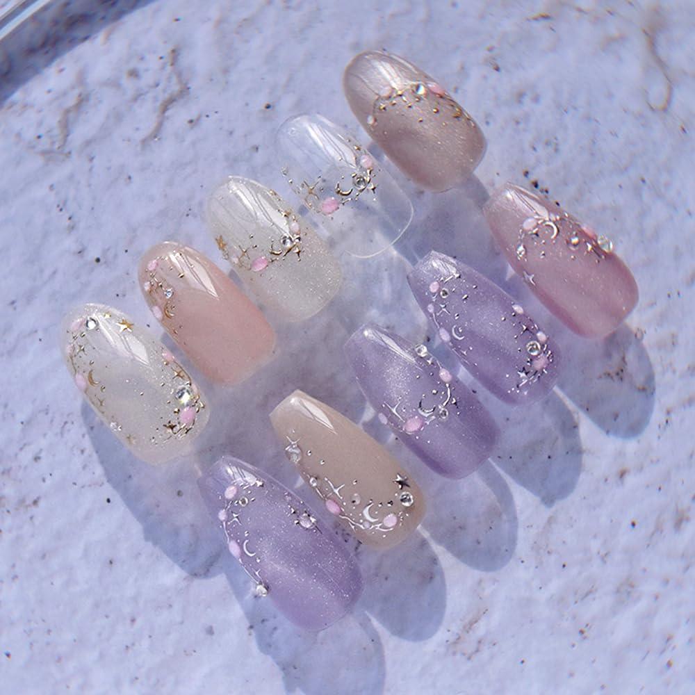Pegatinas de Uñas de Cristal de Hielo Dornail - Diseño Estrella Luna