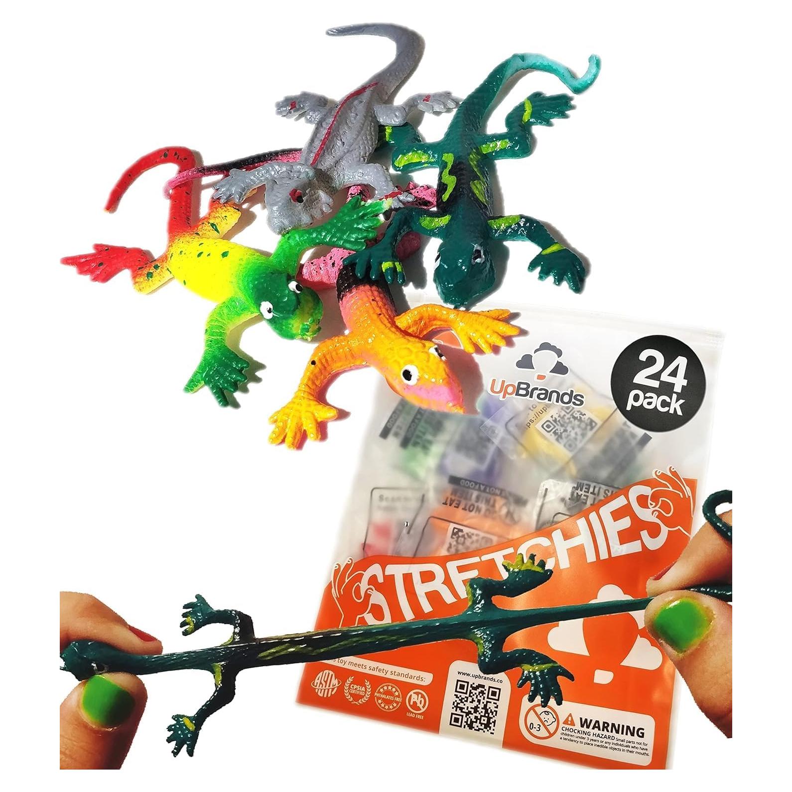 Pack de 24 Juguetes de Lagartijas Estirables UpBrands