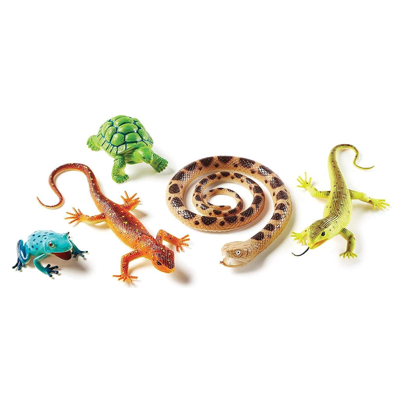Figuras Jumbo Reptiles y Anfibios Recursos de Aprendizaje 5 Piezas