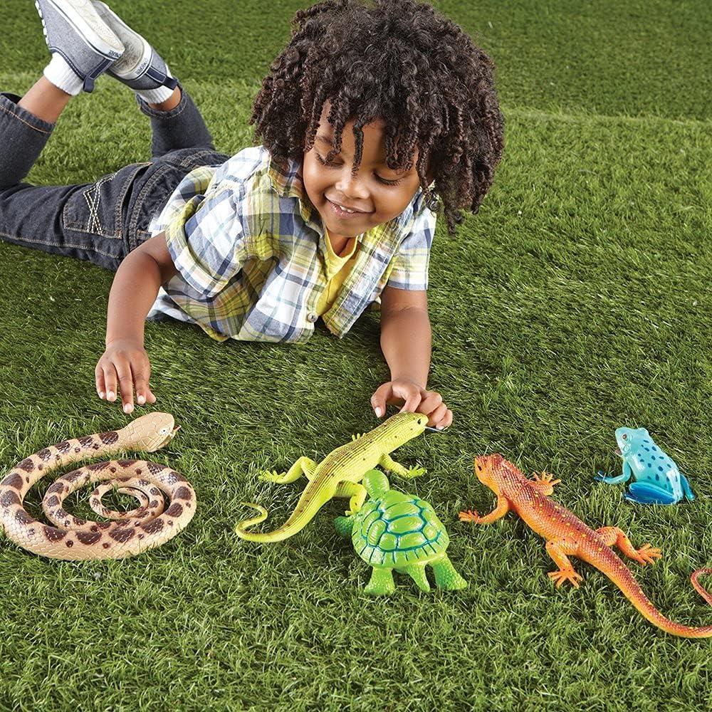 Figuras Jumbo Reptiles y Anfibios Recursos de Aprendizaje 5 Piezas