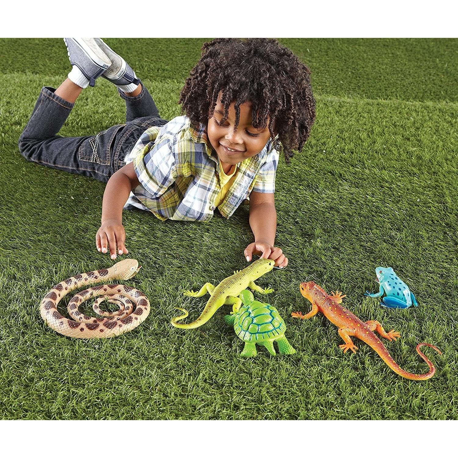 Figuras Jumbo Reptiles y Anfibios Recursos de Aprendizaje 5 Piezas