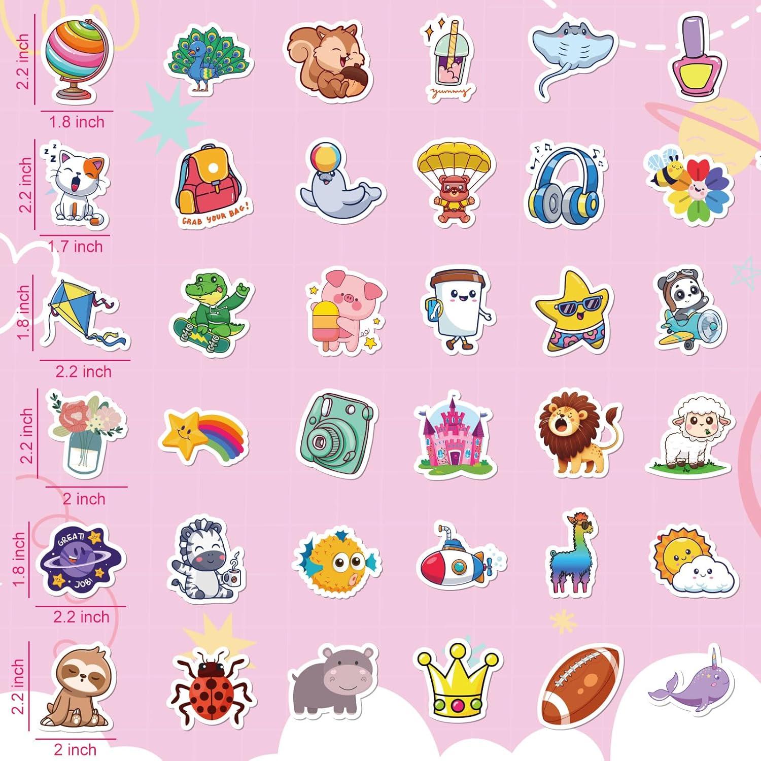 Calcomanías para Botellas de Agua ALODNY 200 Piezas Kawaii