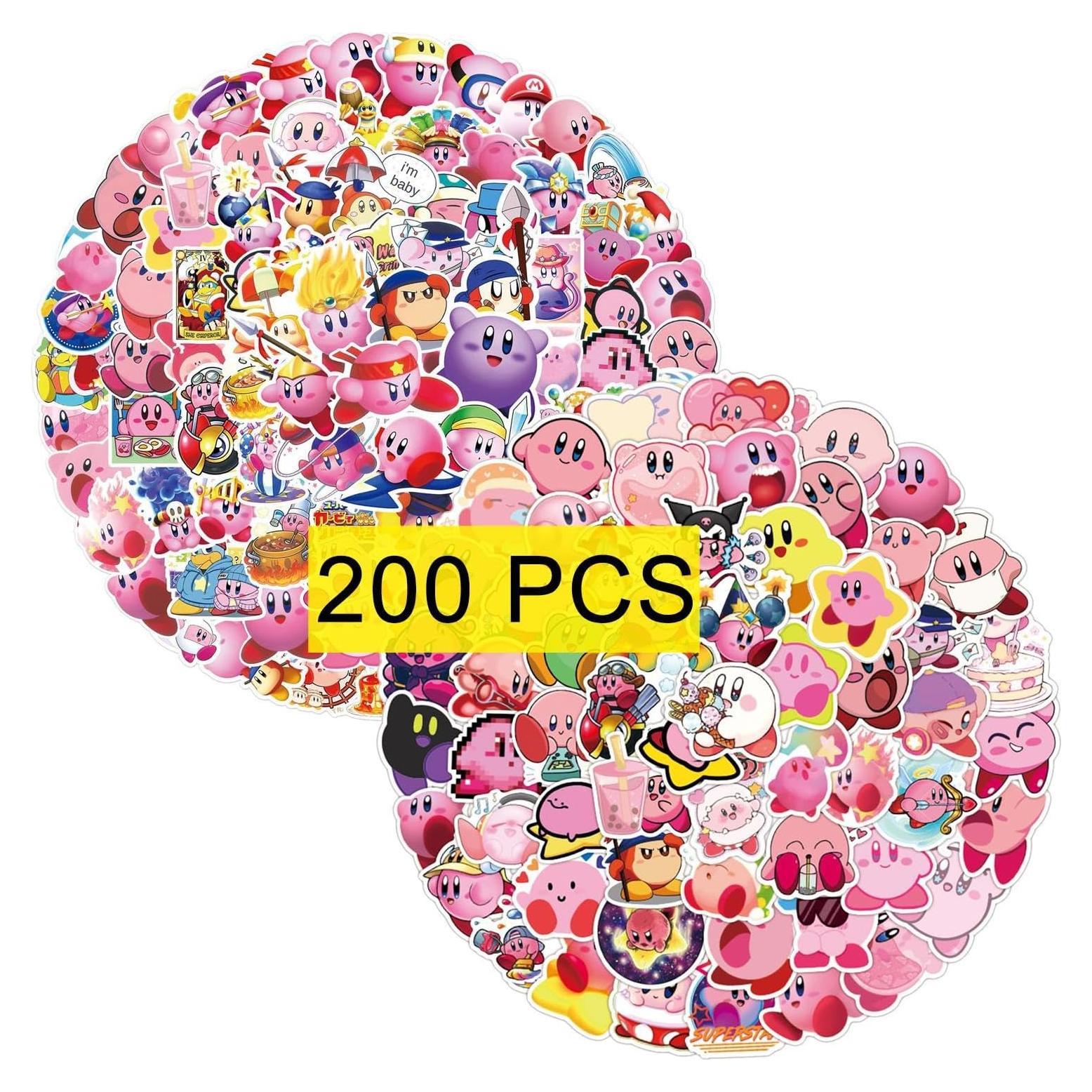 Pegatinas de Videojuego Kirby Babymiu 200 Pcs Impermeables