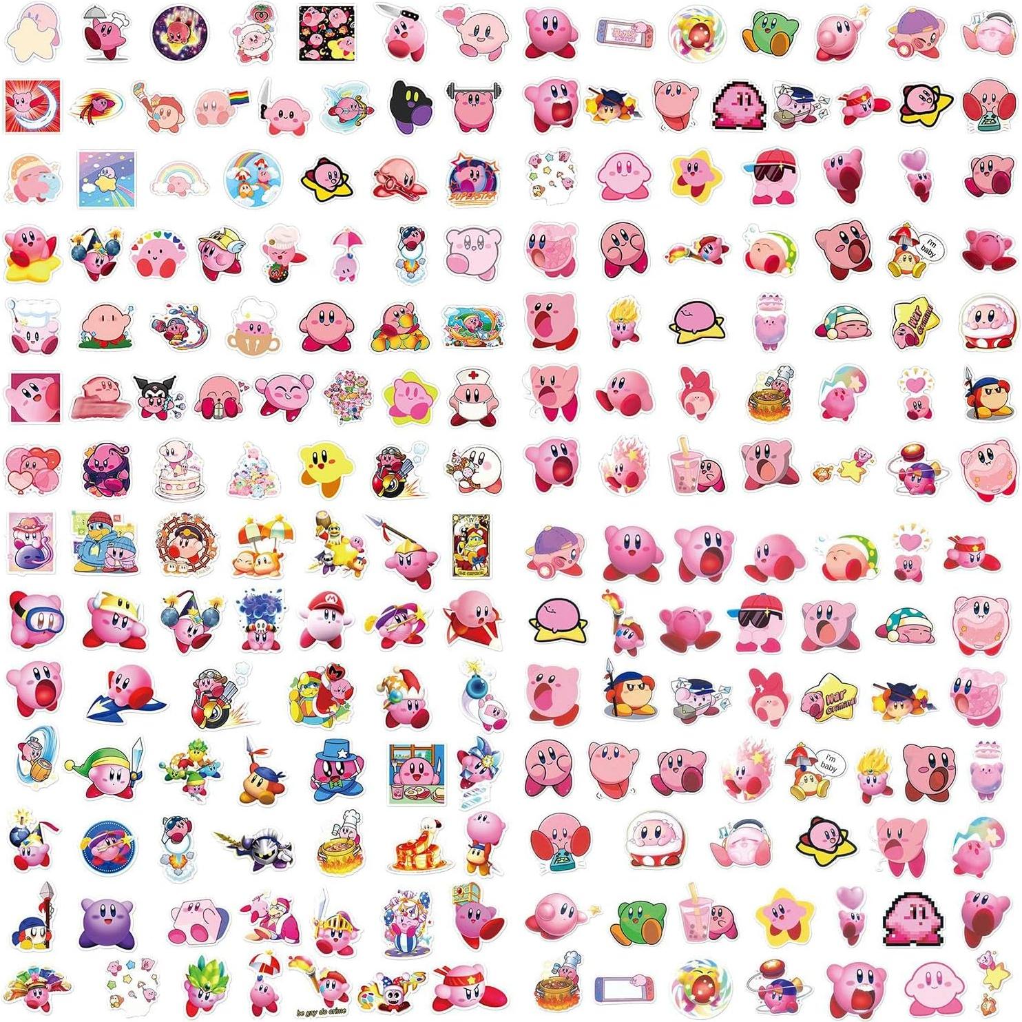 Pegatinas de Videojuego Kirby Babymiu 200 Pcs Impermeables