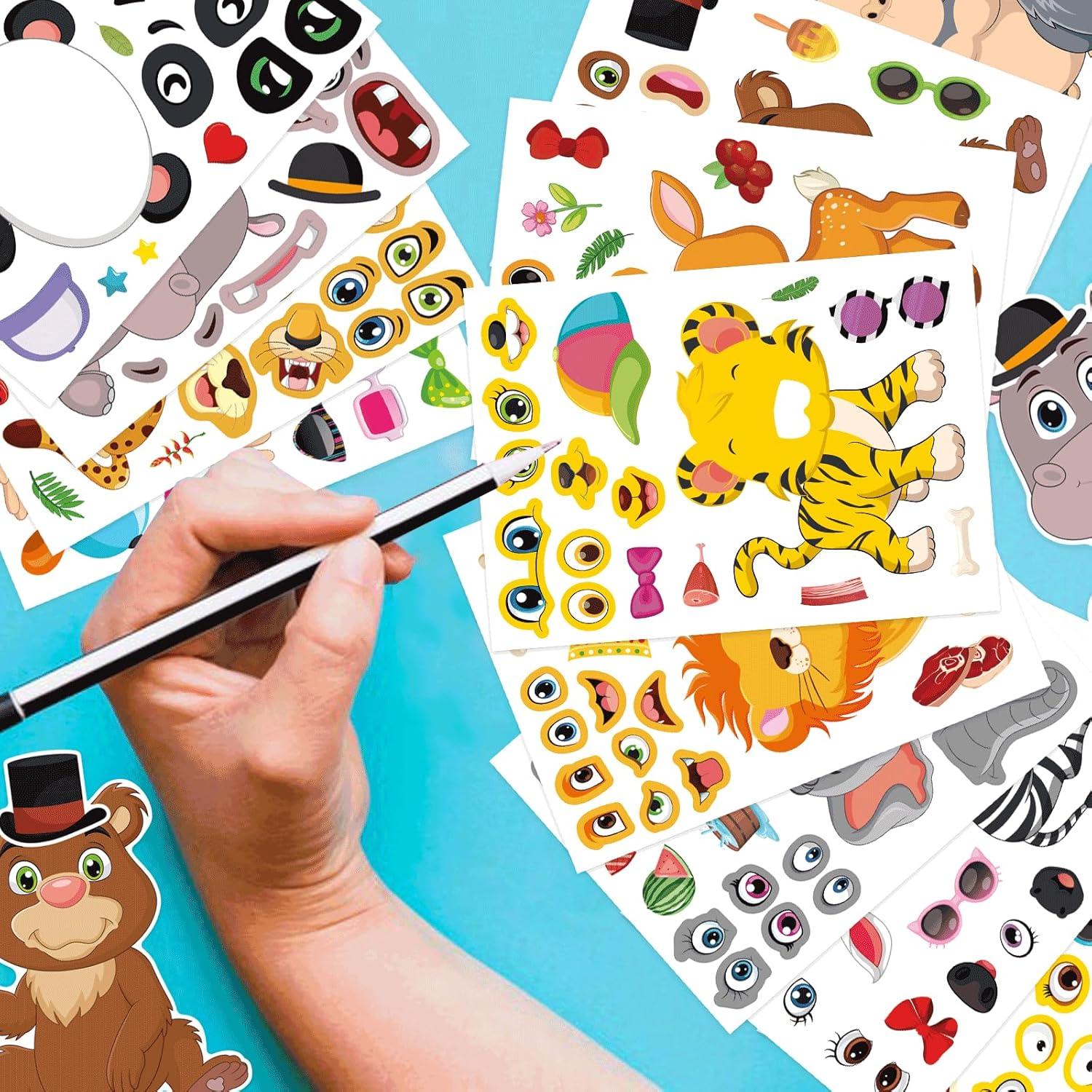 48 Hojas Stickers de Animales Safari DUJAA para Niños